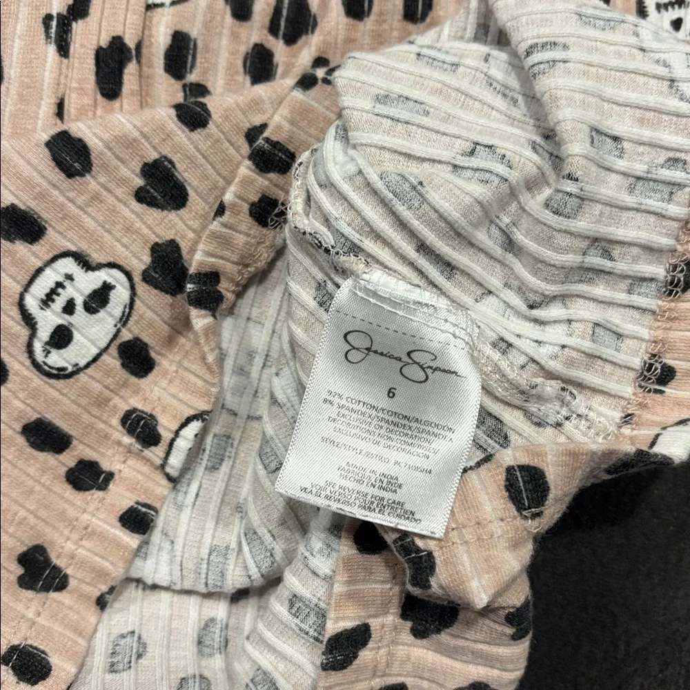 PRE OWNED GIRL'S SIZE 6 Jessica Simpson BLUSH PINK SKULL HALLOWEEN OUTFIT